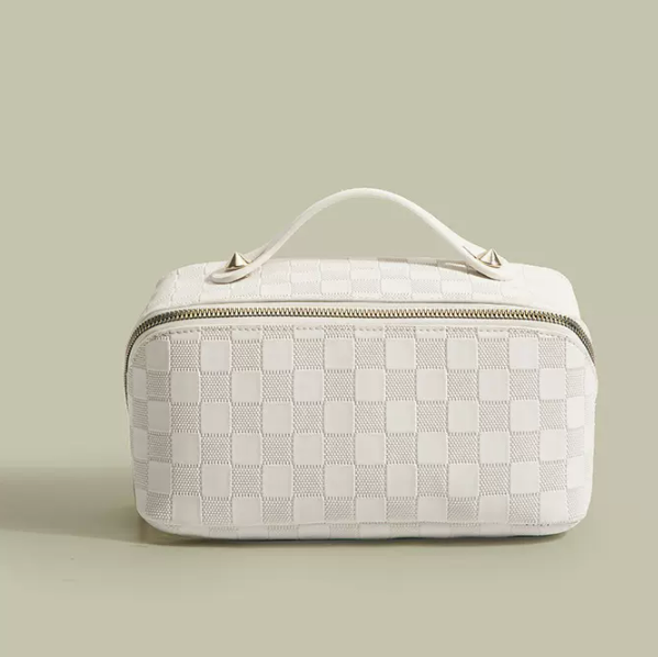 Hot push large capacity portable waterproof toiletry bag (white size: 25cm*12cm*12cm)