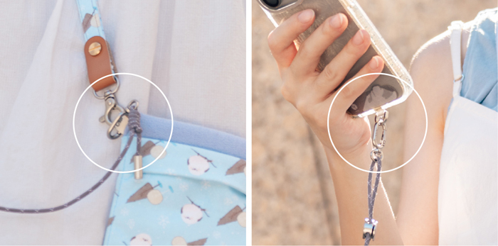 手機連結繩使用示意