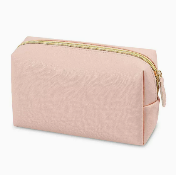 Hot Push Travel Portable Octagonal Cosmetic Bag (Sakura Pink-Medium Size: 18cm*6.2cm*9.8cm)