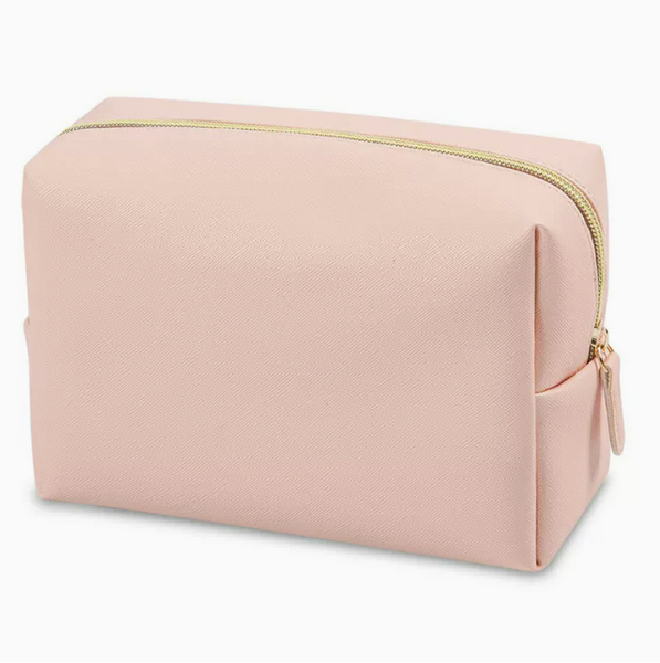 Hot Push Travel Portable Octagonal Cosmetic Bag (Sakura Pink-Large Size: 19.8cm*8.3cm*13.5cm)