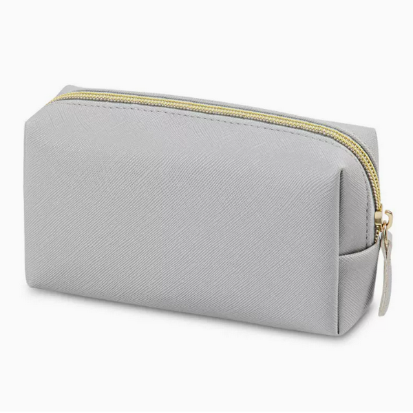 Hot Push Travel Portable Octagonal Cosmetic Bag (Light Gray-Small Size: 16.2cm*4.8cm*8.2cm)