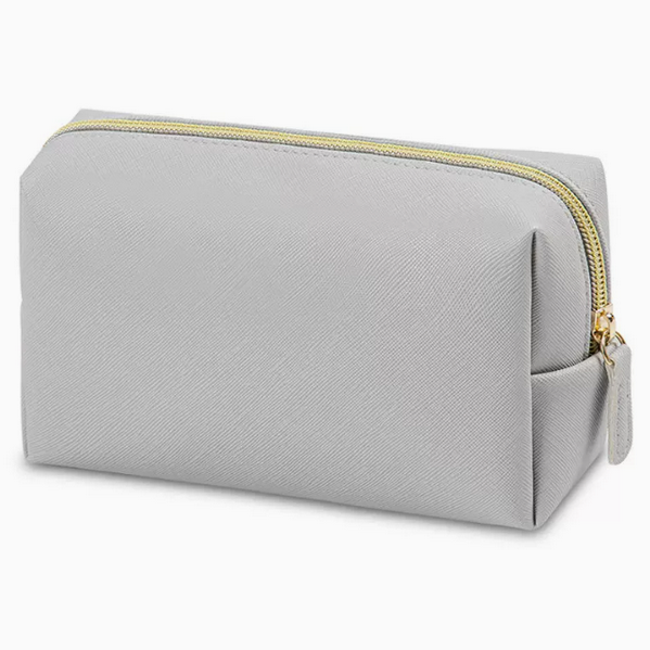 Hot Push Travel Portable Octagonal Cosmetic Bag (Light Gray-Medium Size: 18cm*6.2cm*9.8cm)