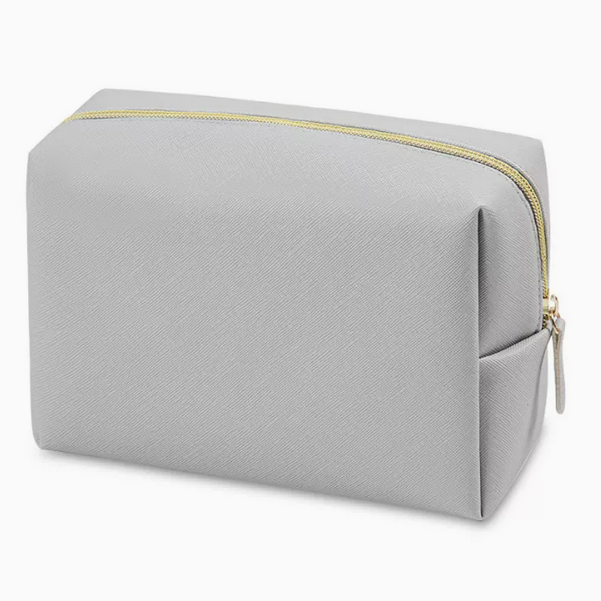 Hot Push Travel Portable Octagonal Cosmetic Bag (Light Gray-Large Size: 19.8cm*8.3cm*13.5cm)