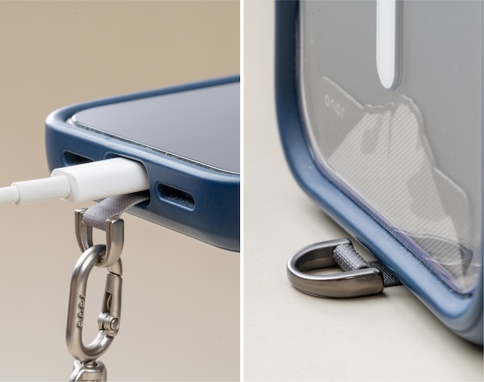 夾片使用不遮蔽充電孔示意