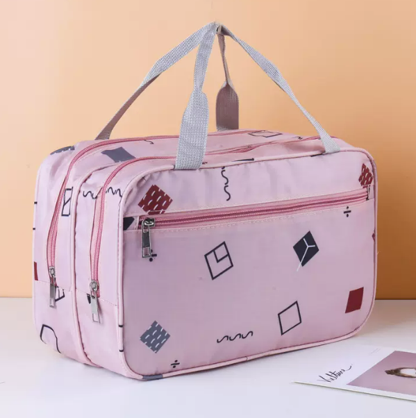 Hot push travel wet and dry separation toiletry bag (pink square size: 33cm*15cm*34cm)