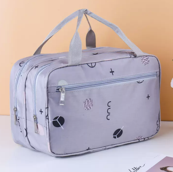 Hot push travel dry wet and dry separation toiletry bag (gray dot size: 33cm*15cm*34cm)