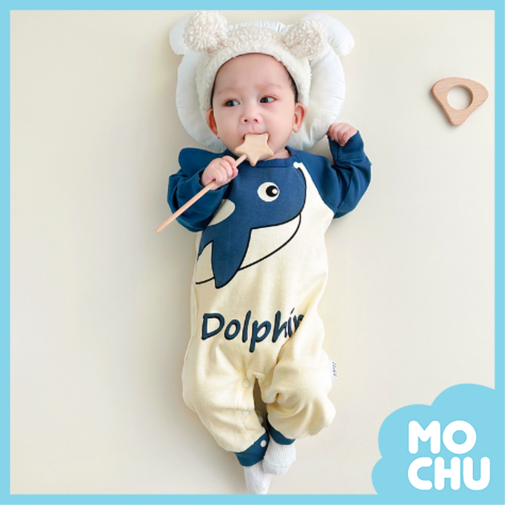 藍鯨長袖連身衣