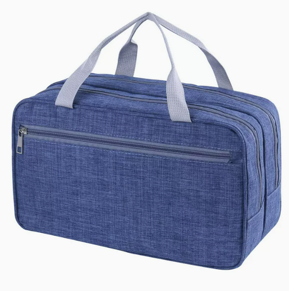 Hot Push Travel Dry Wet & Dry Separation Toiletry Bag (Denim-Blue Size: 33cm*15cm*20cm)