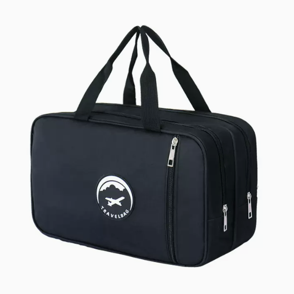 Hot Push Travel Dry Wet & Dry Separation Amenity Bag (Denim-Black Size: 33cm*15cm*20cm)