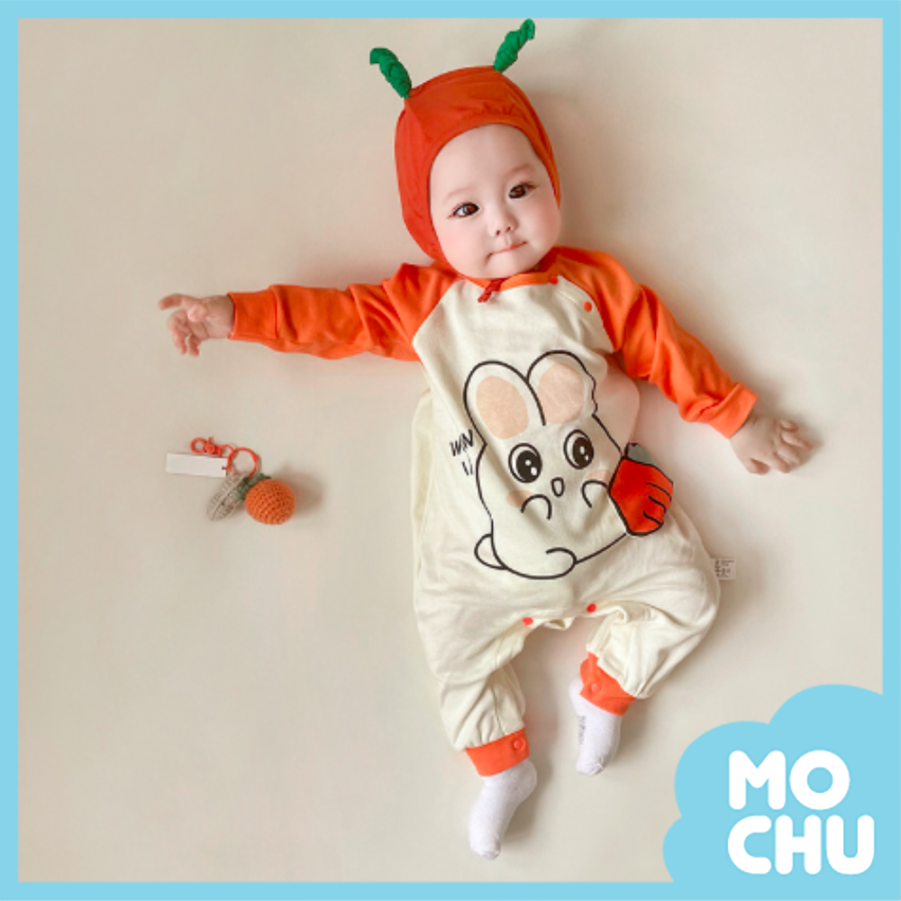 大蘿蔔長袖連身衣