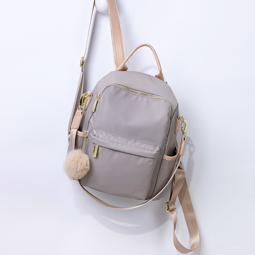 【CHASENG & KEITH】C&K2007 灰/黑 尼龍 後背包(附吊飾/附防塵袋)