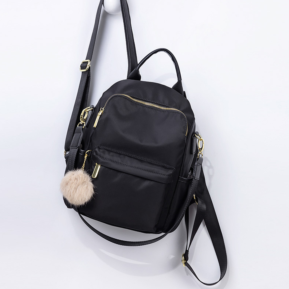 【CHASENG & KEITH】C&K2007 灰/黑 尼龍 後背包(附吊飾/附防塵袋)