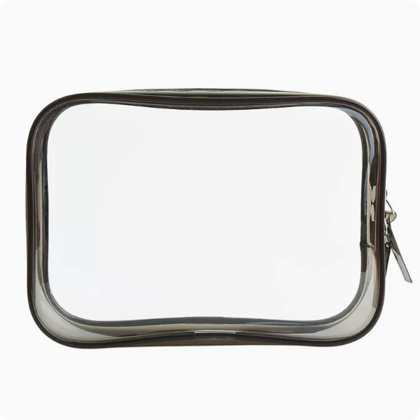 Hot push travel transparent waterproof toiletry bag (gray size: 17cm*6cm*12cm)