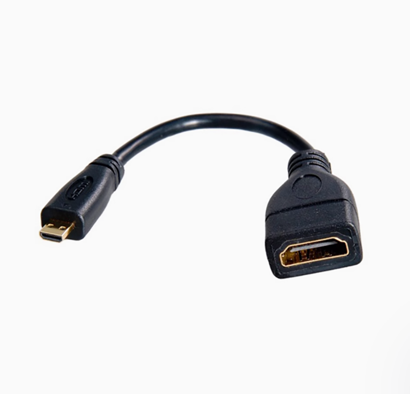 Micro HDMI 轉 HDMI 母座 轉接短線 10cm