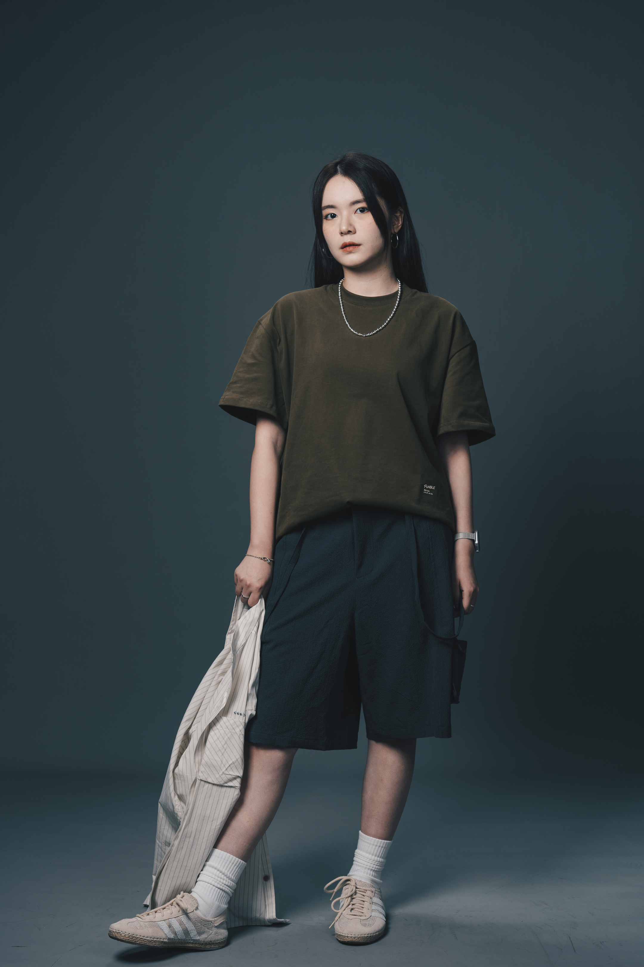 Fumble 泡泡紗掛帶立體闊短褲