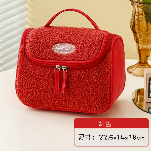 Hot push large-capacity travel anti-freeze toiletry bag (red [hook model] size 22cm*14cm*18cm)