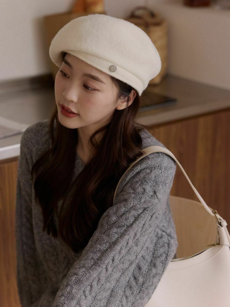 推薦款 質感挺料羊毛貝蕾帽