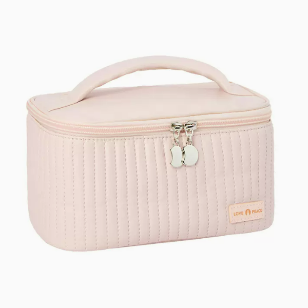 Hot push portable travel cosmetic bag (pink hand-held size: 12cm*13.5cm*21cm)