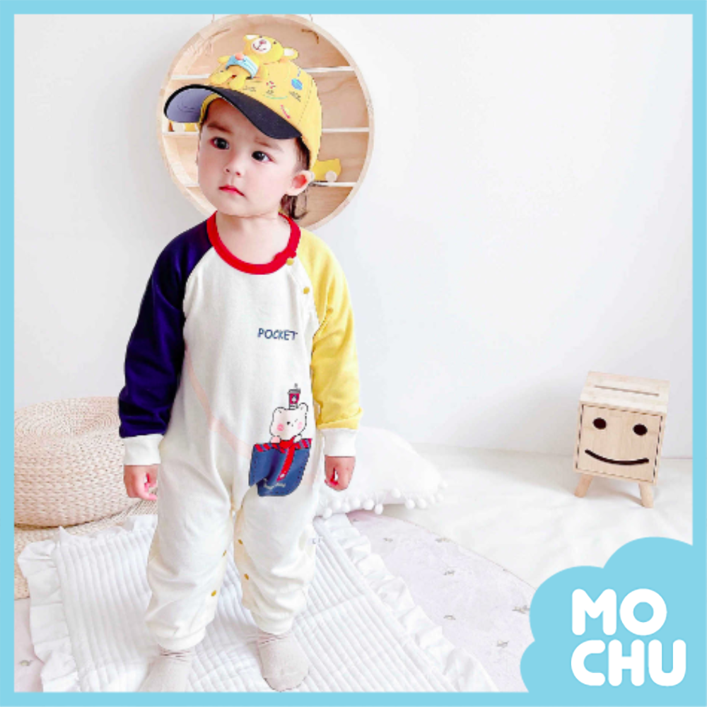 口袋熊長袖連身衣