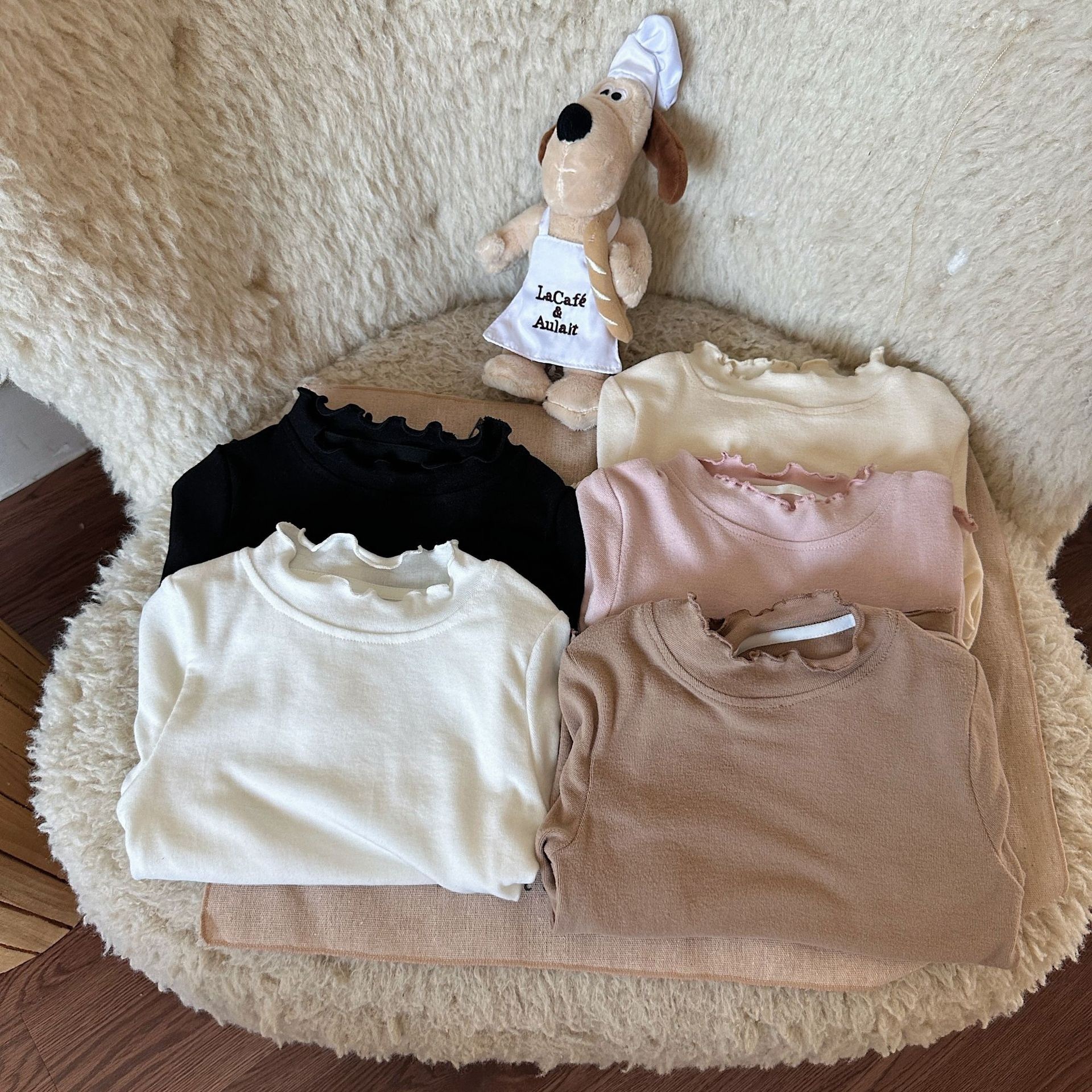 嫩嬰也可以的木耳內搭上衣（5色)