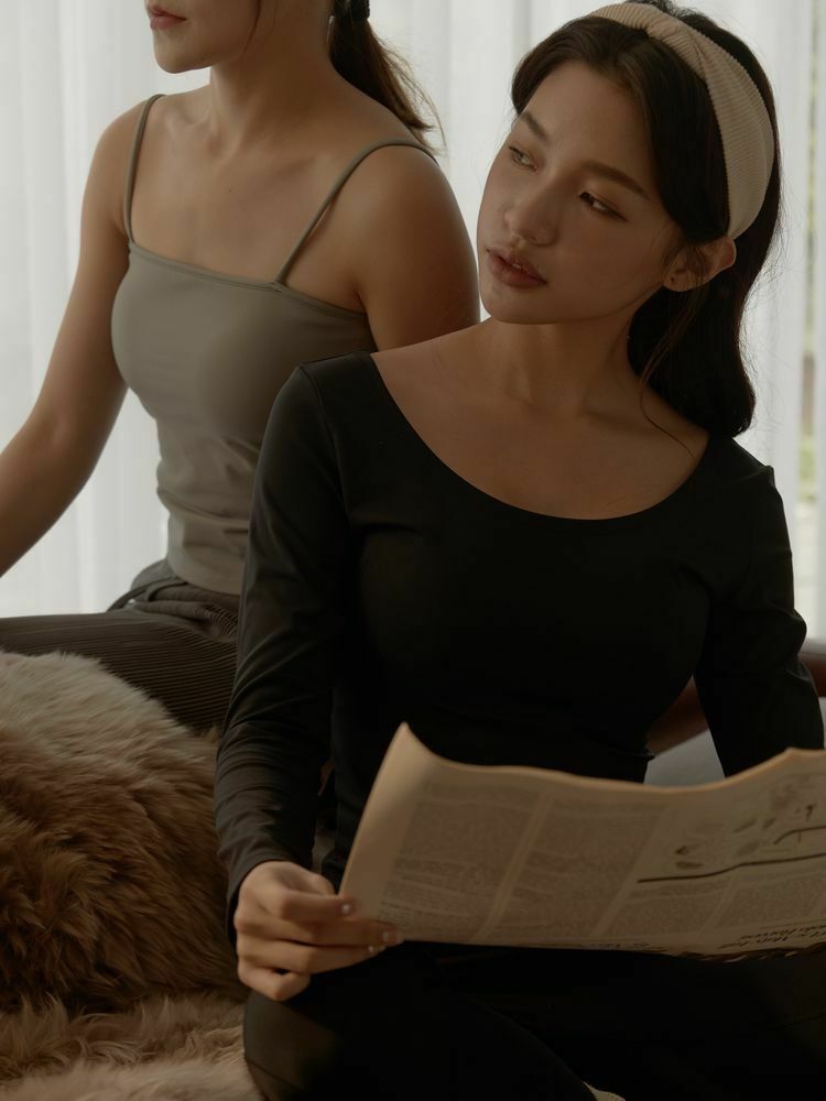 自訂 大Ｕ領長袖保暖上衣