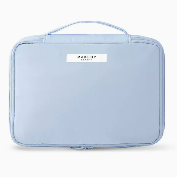 Hot push large-capacity travel hand-held toiletry bag (light blue large size: 23cm*8cm*16.5cm)
