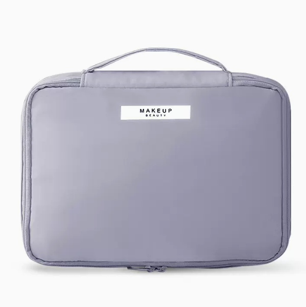 Hot push large-capacity travel hand-held toiletry bag (light gray large size: 23cm*8cm*16.5cm)