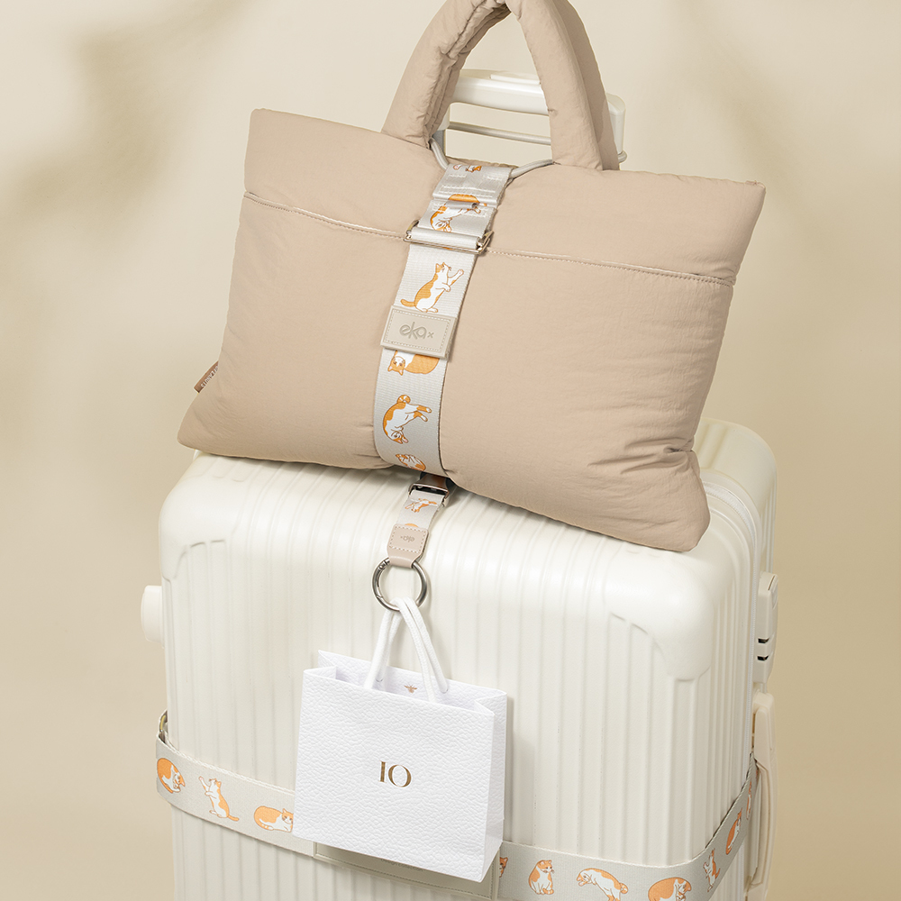 旅遊配件四件組-B（行李束帶+彈性固定帶+行李掛環+行李飄帶）