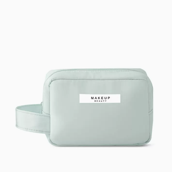 Hot push large-capacity travel hand-held toiletry bag (light green small size: 16.3cm*7cm*11cm)
