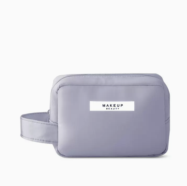 Hot push large-capacity travel hand-held toiletry bag (light gray small size: 16.3cm*7cm*11cm)