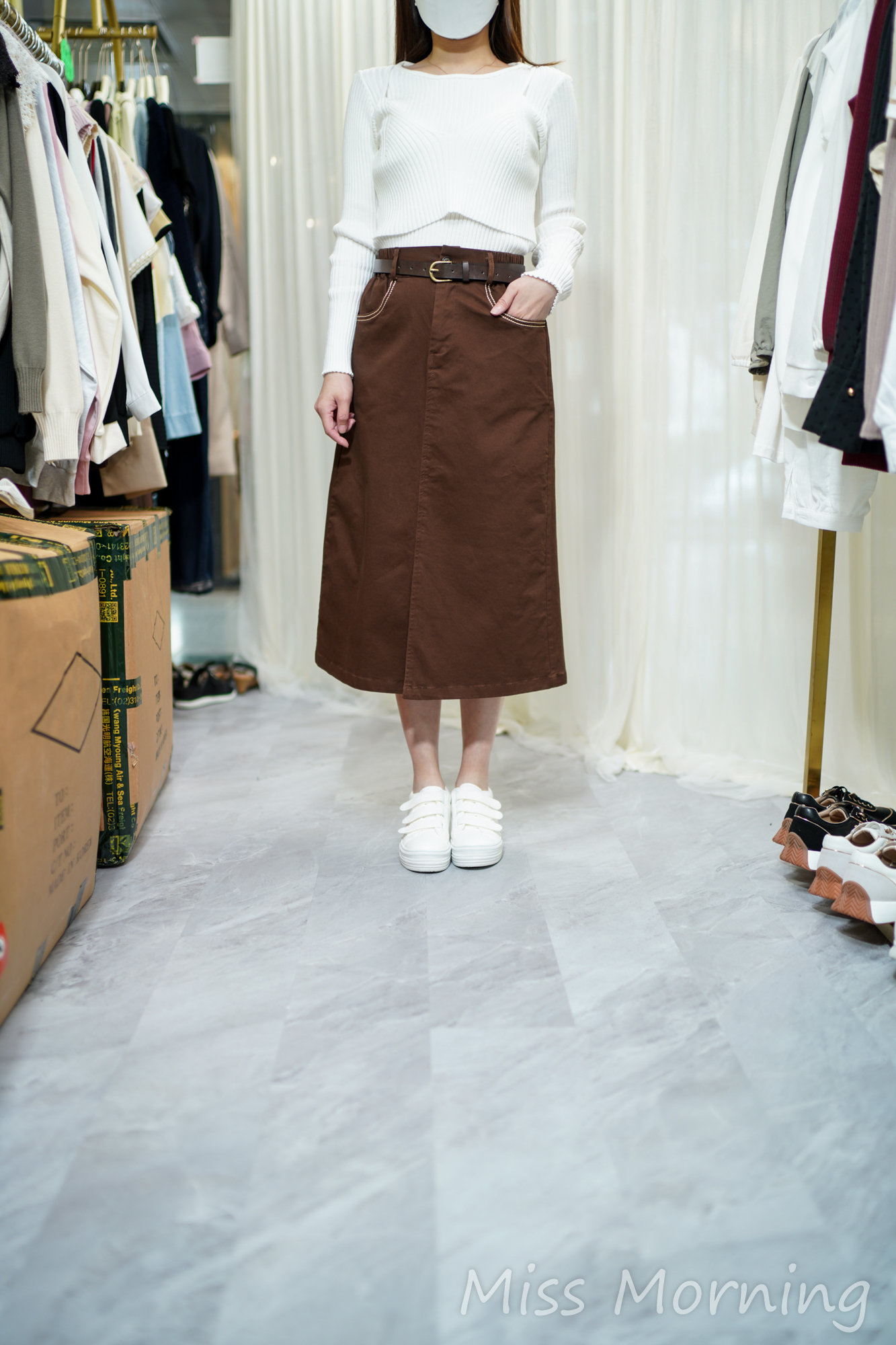 有款顯瘦假2件上衣(14161)&明線裙(33819)