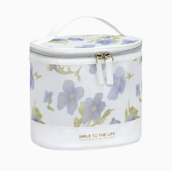 Hot push travel cylinder cosmetic bag (purple size: 18cm*15cm*16cm)