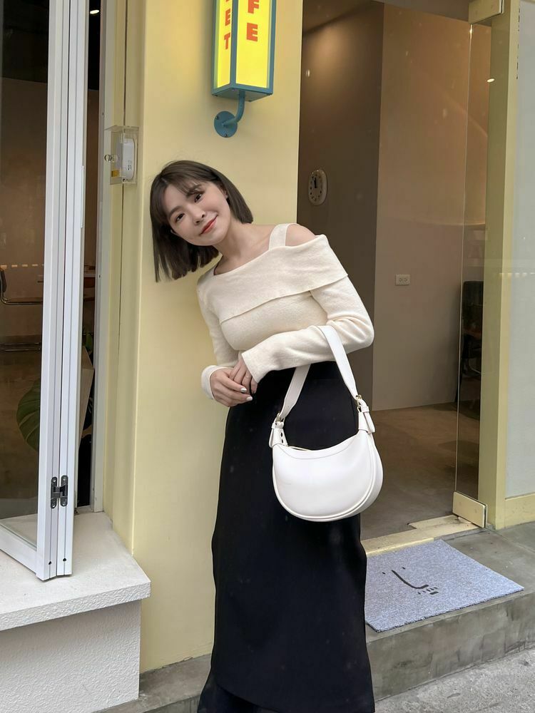 設計款 小性感單削肩合身針織