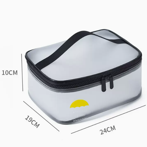 Explosive matte waterproof portable travel cosmetic bag (square large size: 24cm*19cm*10cm)