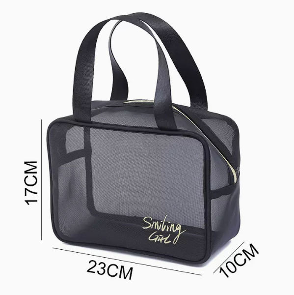 Popular mesh handbag hollow mesh cosmetic bag (103 models size: 23cm*10cm*17cm)