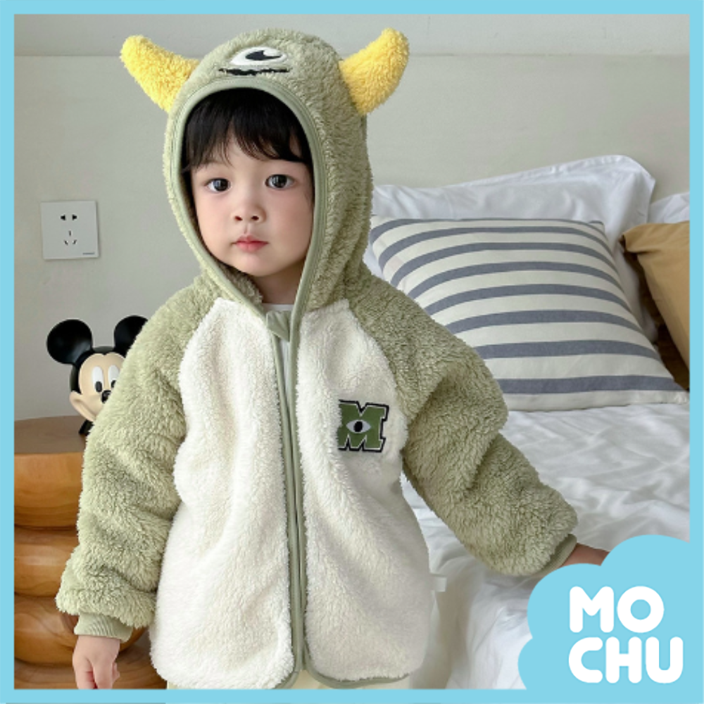 麥克大眼怪絨毛連帽外套