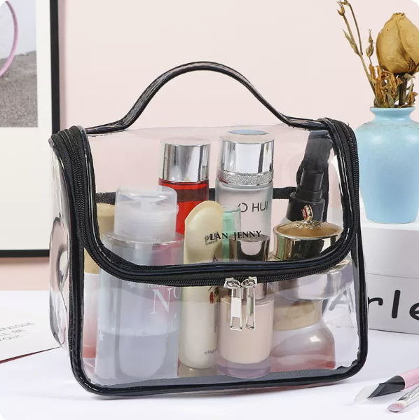Popular Simple Waterproof Travel Cosmetic Bag (Black, Length: 23cm, Width: 12cm, Height: 19cm)