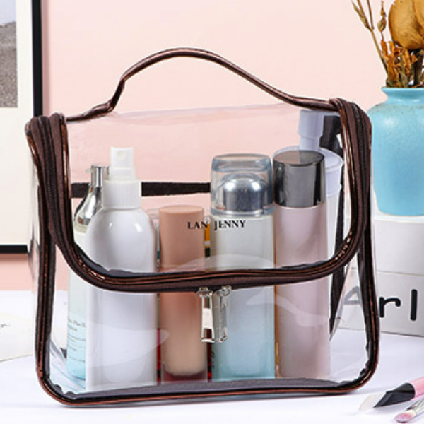 Popular Simple Waterproof Travel Cosmetic Bag (Brown Size: 23cm long, 12cm wide, 19cm high)
