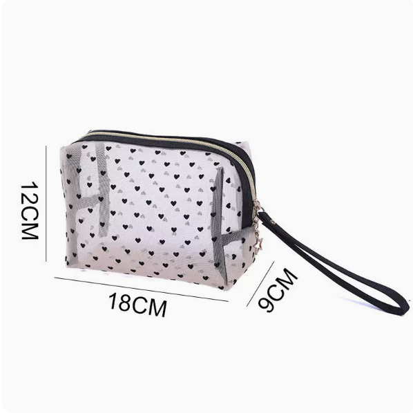 Popular large-capacity mesh travel cosmetic bag (octagonal bag size: 18cm*9cm*12cm)