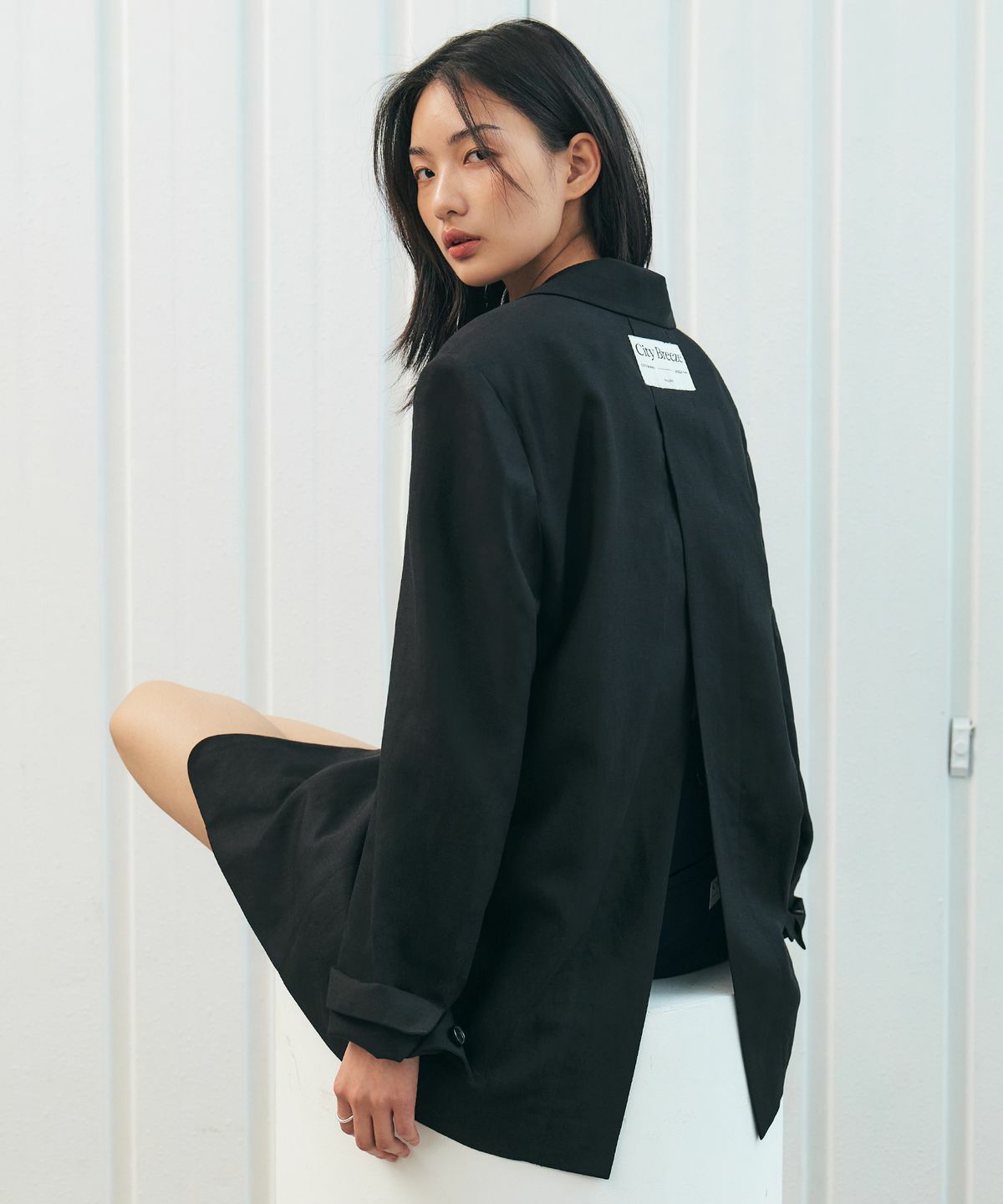 CITYBREEZE LINEN CUTTING SINGLE JACKET