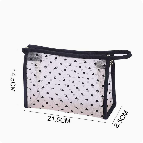 Popular large-capacity mesh travel cosmetic bag (briefcase size: 21.5cm*8.5cm*14.5cm)