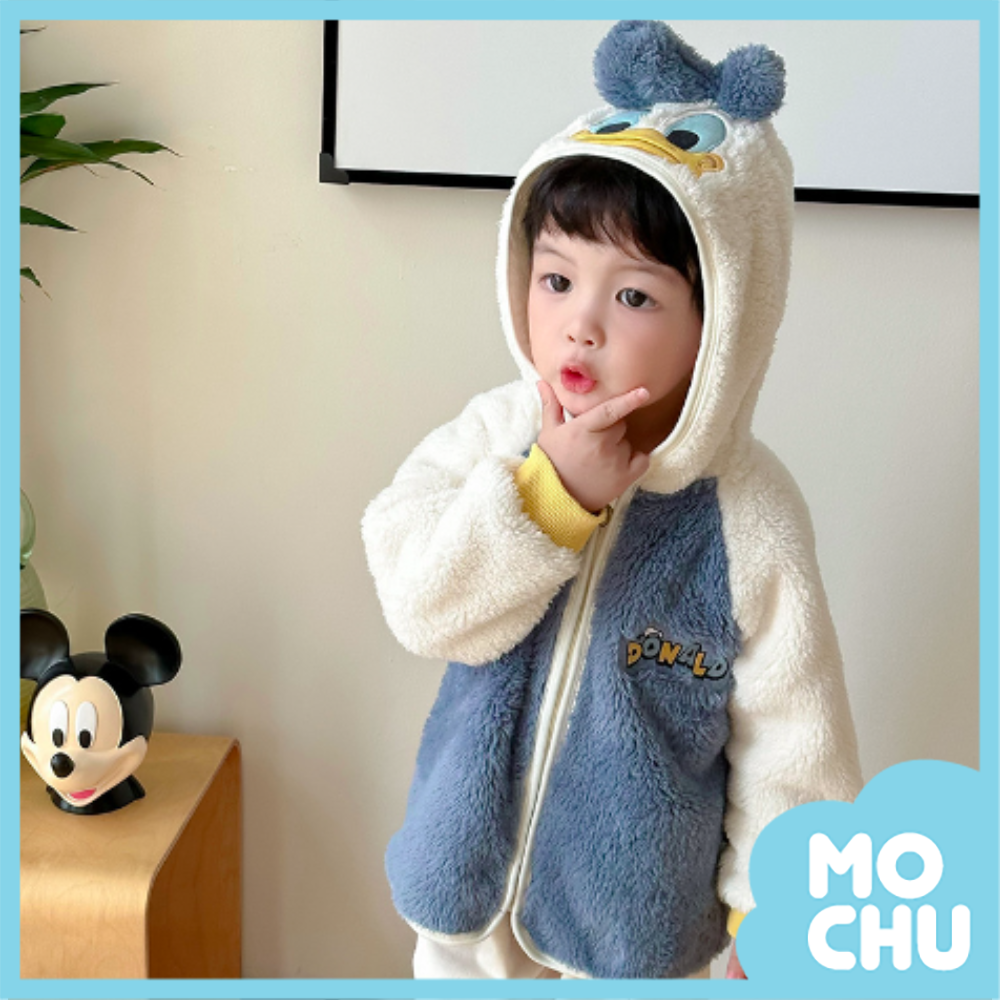 唐老鴨絨毛連帽外套