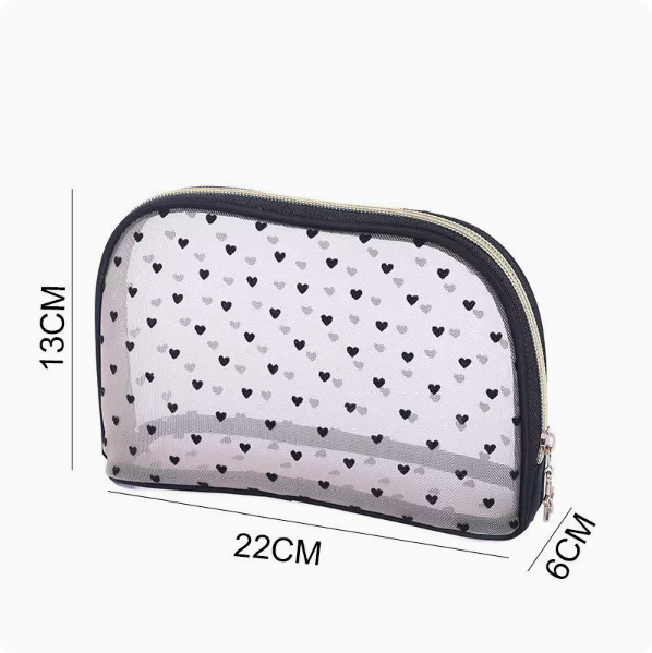 Popular large-capacity mesh travel cosmetic bag (shell bag size: 22cm*6cm*13cm)