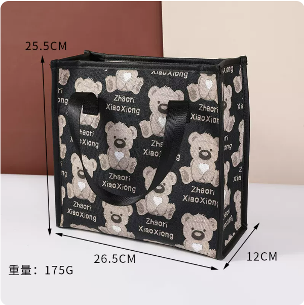 Popular large-capacity travel hand-held toiletry bag (black medium rectangular size: 26.5cm*12cm*25.5cm)