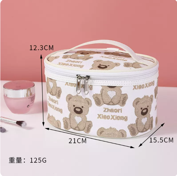 Popular large-capacity travel handbag (white oval size: 21cm*15.5cm*12.3cm)