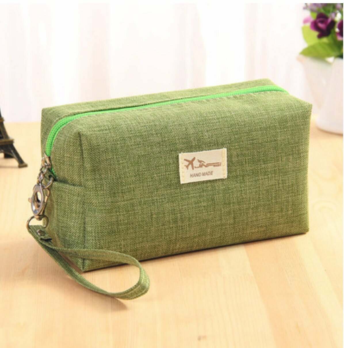 Popular large-capacity travel cosmetic bag (green size 18cm*8.5cm*10cm)