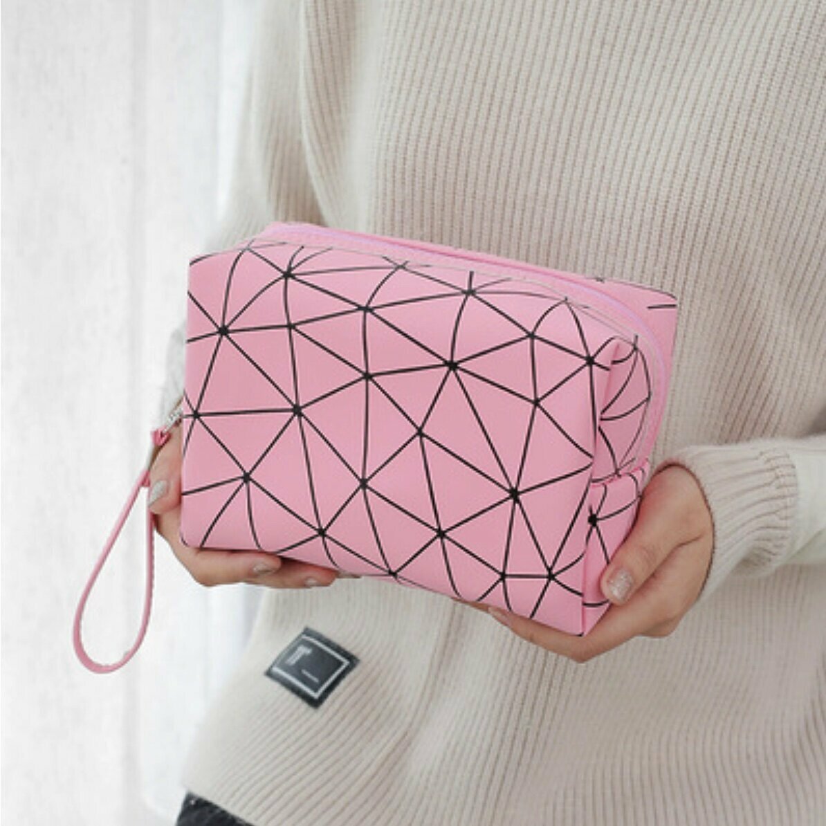 Popular Waterproof Travel Cosmetics Storage Bag (Pink Size: 18cm*13cm*8cm)