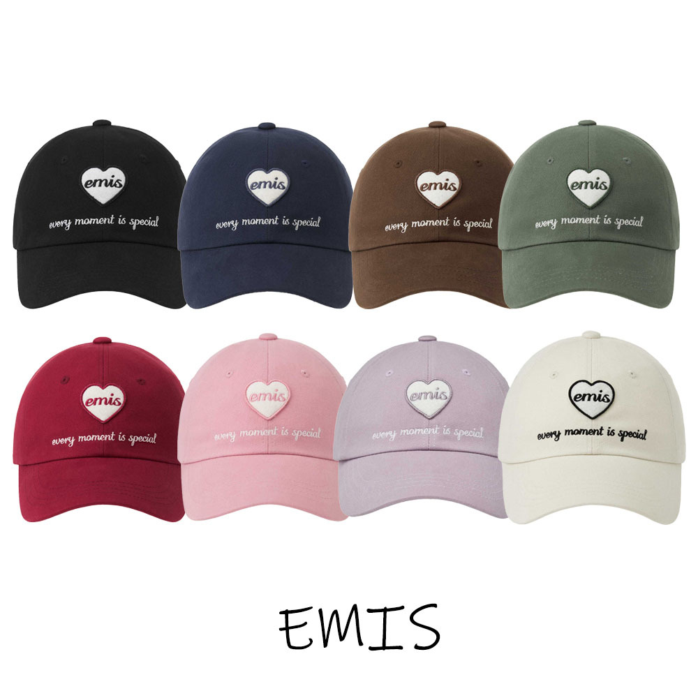 【OWN】EMIS 秋冬新品 經典 大LOGO 愛心 休閒 老帽 鴨舌帽 韓系 造型 不分男女 E17-24
