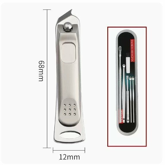 Popular nail clippers (champagne silver slanted nail clippers)