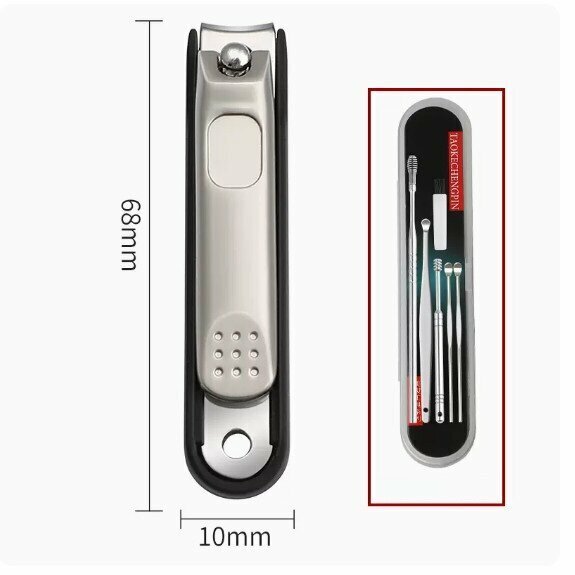 Popular nail clippers (champagne silver medium anti-splash nail clippers)